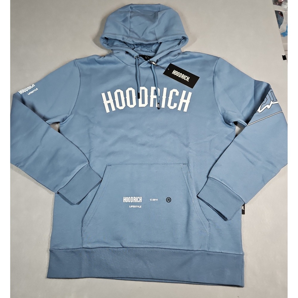 Hoodrich Mens Blue Pullover Graphic Hoodie Size Medium NWT